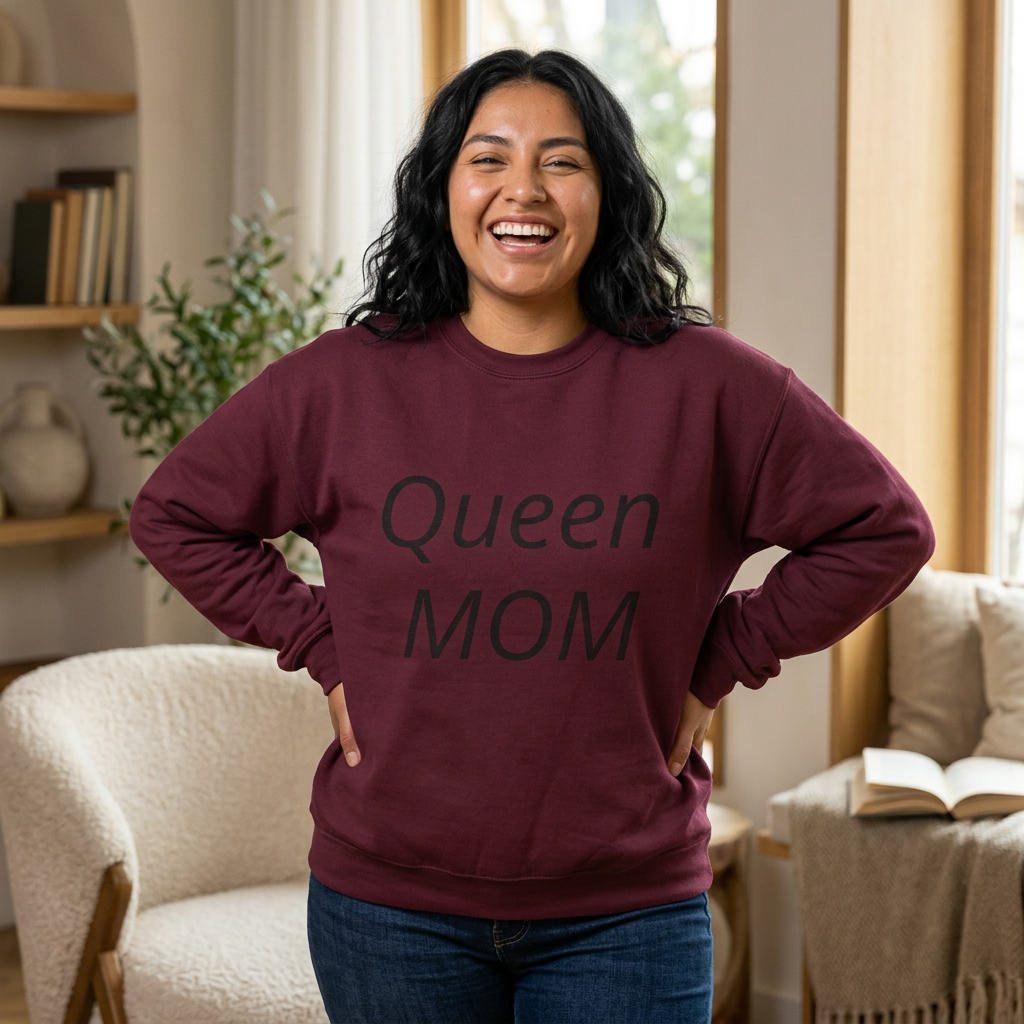 Queen MOM Sweatshirt - Mother's Day Cozy Crewneck