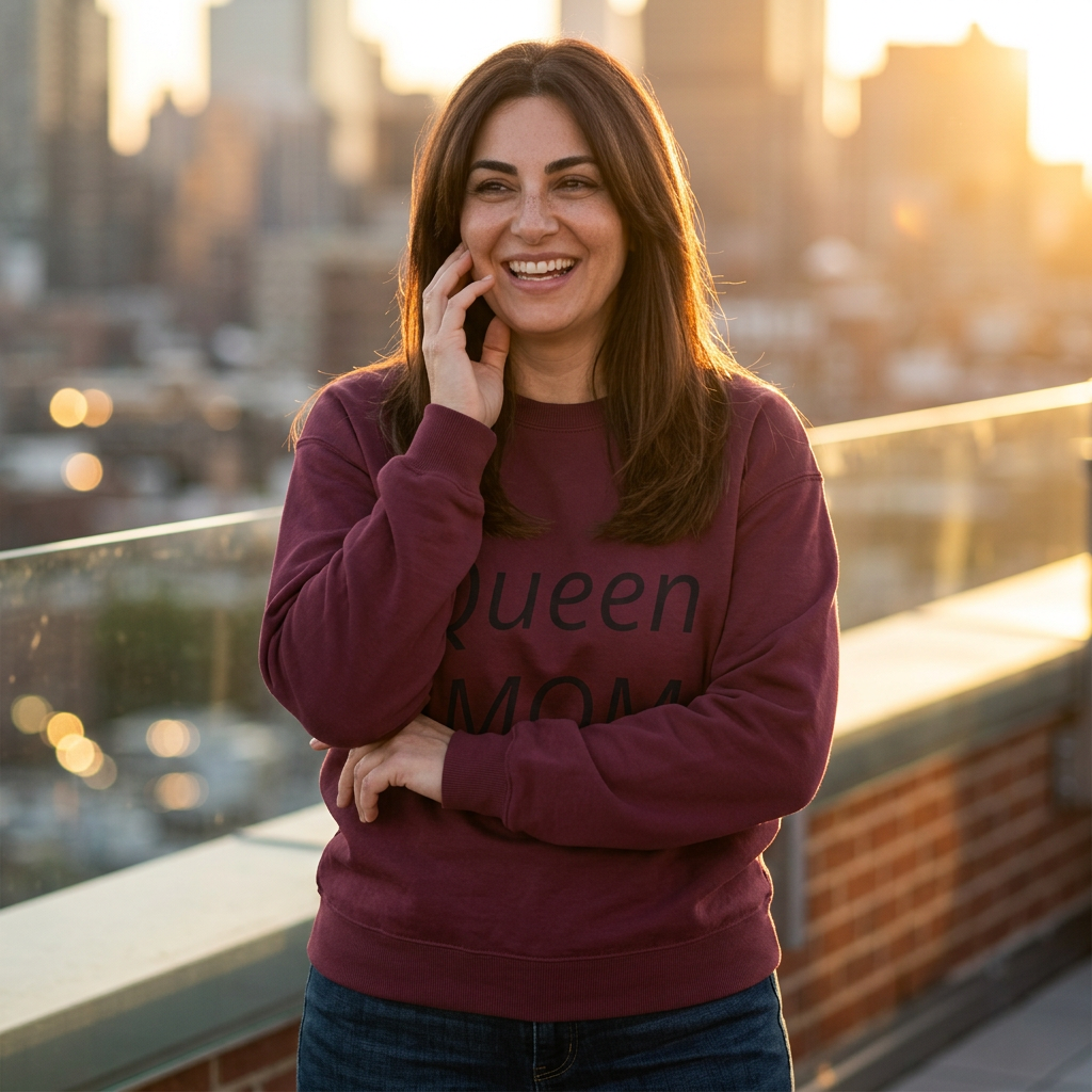 Queen MOM Sweatshirt - Mother's Day Cozy Crewneck