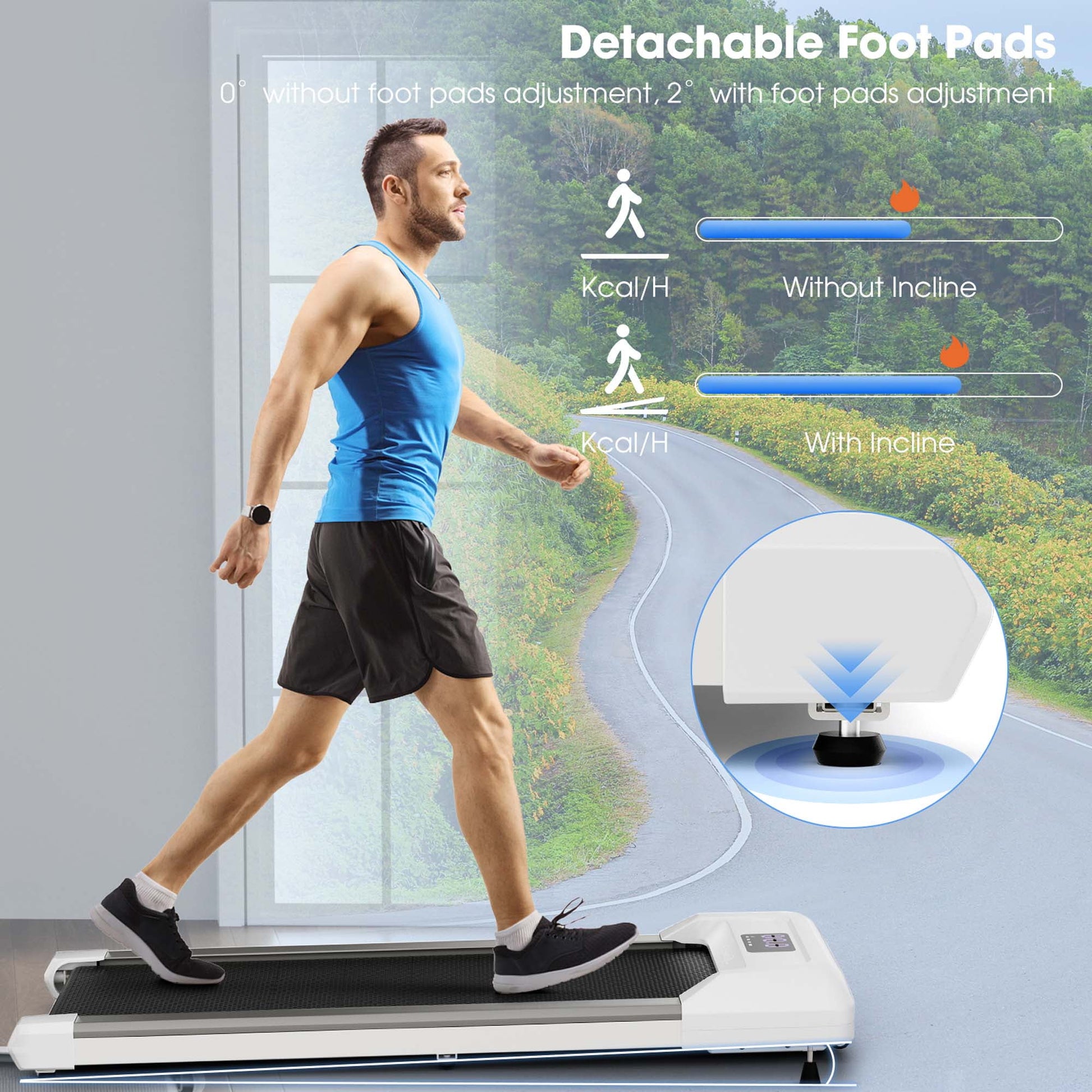 Ever Active GlidePad 1.0 portable walking pad with transport wheels