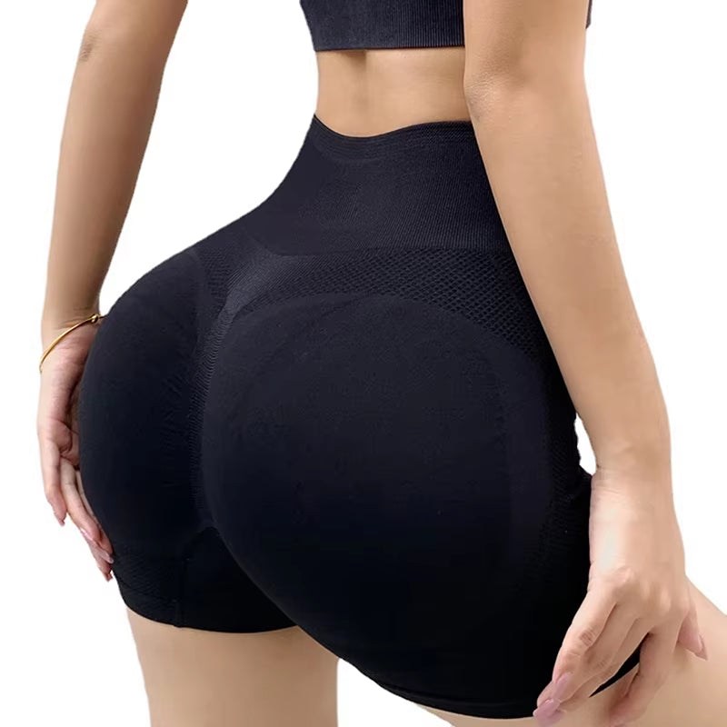 High Waist Women's Sports Shorts for Cycling, Jogging, and Fitness - Push-Up Gym Leggings and Yoga Apparel